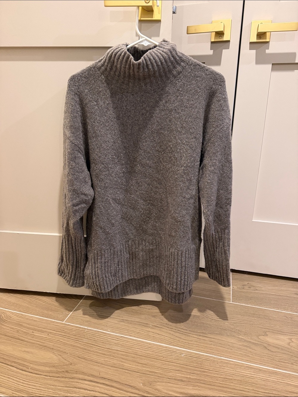 & Other Stories Gray Turtleneck Wool Sweater